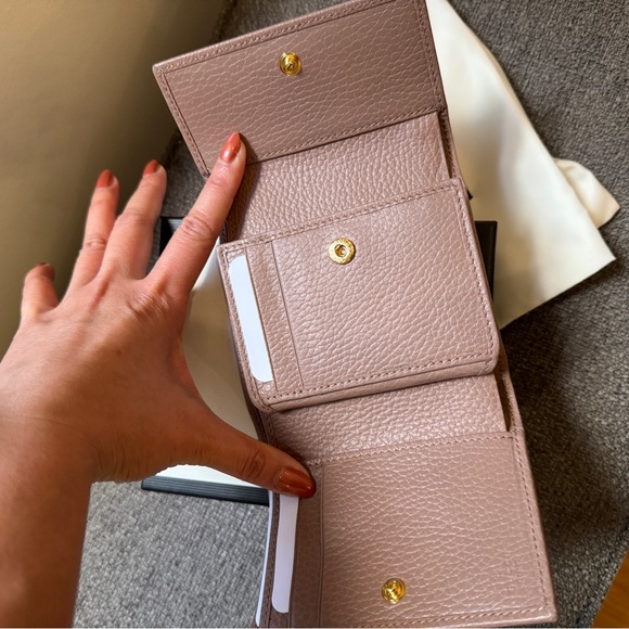 Gucci Bags Dusty Pink Gucci Gg Marmont Leather Wallet W Box Poshmark